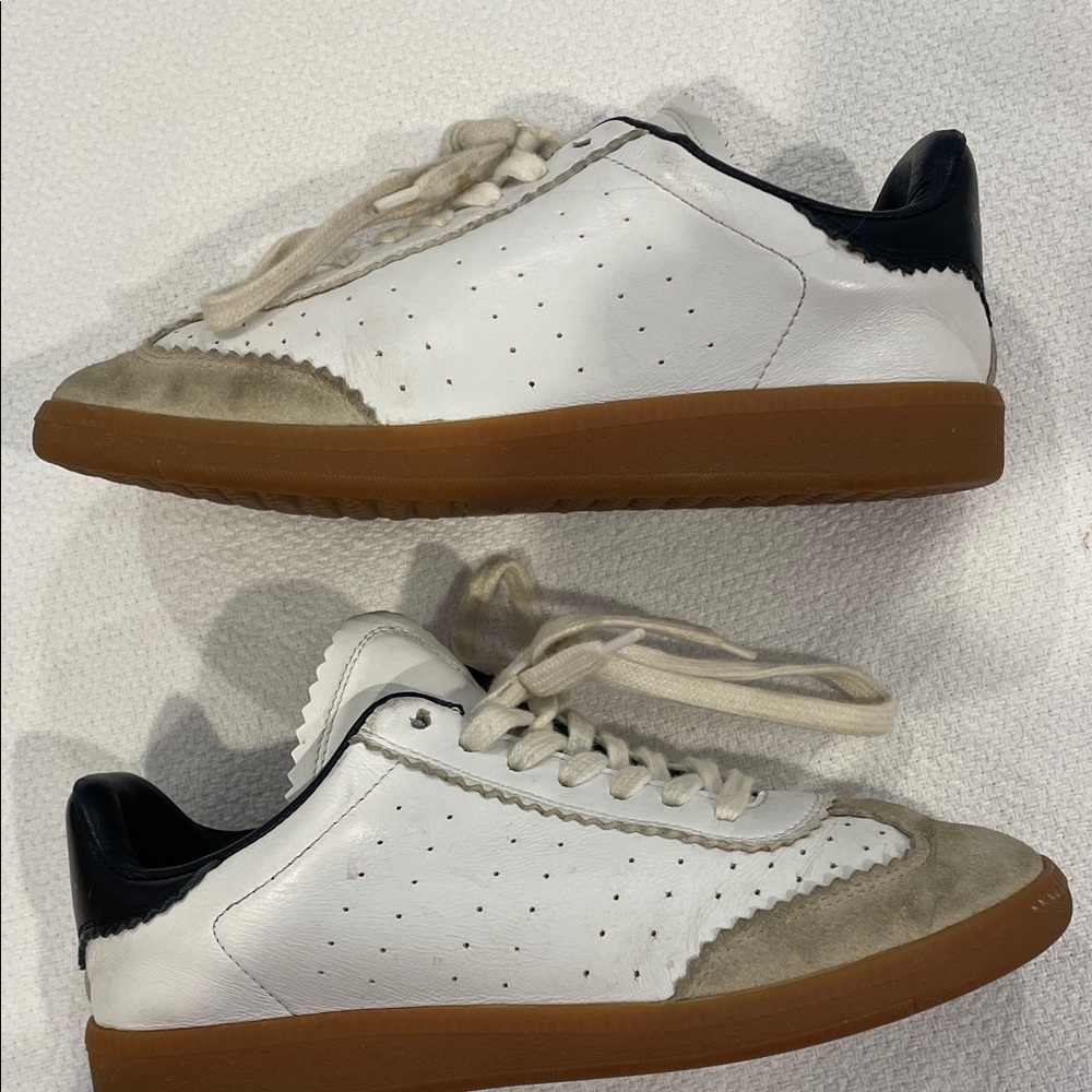 Isabel Marant Bryce leather sneakers White Lace-Up - Picture 4 of 9